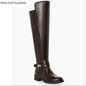 JustFab Carla Flat Boot Extra Wide Calf